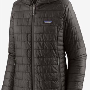 Patagonia black Nano puffer jacket with hood
